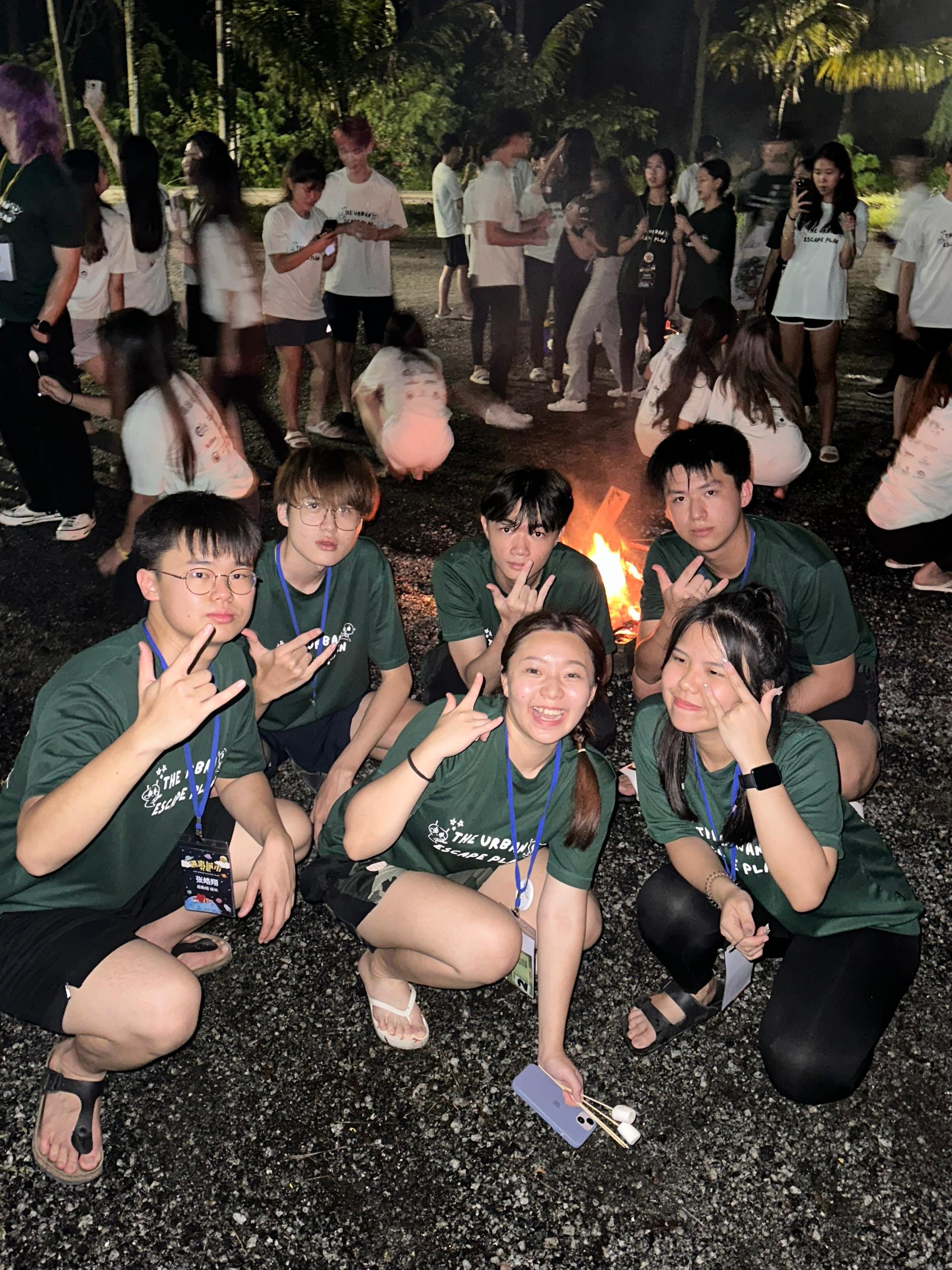 Ze Hao with friends at a CISA camping event